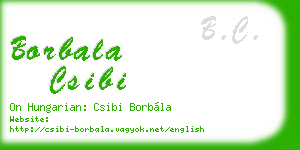borbala csibi business card